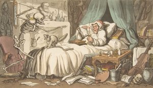 Antikvariaatin viimeinen testamentti ja testamentti The English Dance of Death, levy 2, Ap..., 1. huhtikuuta 1814. tekijältä Thomas Rowlandson