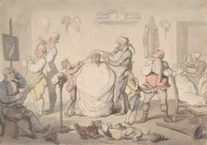 Parturi, 1785-1805. tekijältä Thomas Rowlandson
