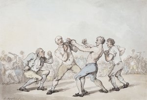 Nyrkkeilyottelu, tekijältä Thomas Rowlandson