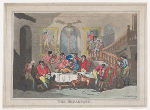Aamiainen, 1. helmikuuta 1789, 1. helmikuuta 1789. tekijältä Thomas Rowlandson