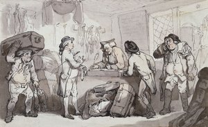 Valmentajavaraustoimisto: Thomas Rowlandson ja Henry Wigstead varaavat matkansa, tekijältä Thomas Rowlandson