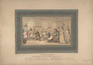 Kylpyammeen ja julkisen aamiaisen mukavuudet, 1780-1827. tekijältä Thomas Rowlandson