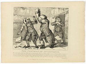 Auckinleckin kilpailu, Boswellin Hebridien kiertomatkasta. tekijältä Thomas Rowlandson