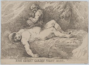 The Covent Garden Night Mare, 20. huhtikuuta 1784, 20. huhtikuuta 1784. tekijältä Thomas Rowlandson