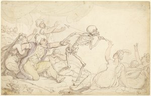 Kuoleman tanssi: Nabob vangittiin haaremissaan tekijältä Thomas Rowlandson