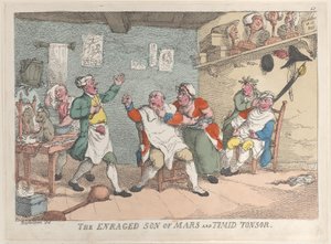 Marsin ja arka Tonsorin raivoissaan poika, 20. huhtikuuta 1811, 20. huhtikuuta 1811. tekijältä Thomas Rowlandson