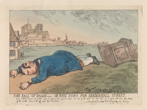 Dagonin kaatuminen eli harvinaisia uutisia Leadenhall Streetiltä tekijältä Thomas Rowlandson