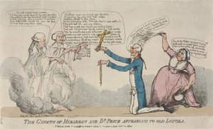 Mirabeaun ja tohtori Pricen haamut ilmestyvät vanhalle Loyolalle tekijältä Thomas Rowlandson