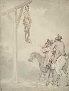 Gibbet (kynä ja muste, akvarelli ja kynä paperille) tekijältä Thomas Rowlandson