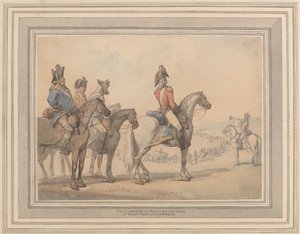 Vartijat Yorkin herttuan kampanjan marssissa Ranskassa tekijältä Thomas Rowlandson