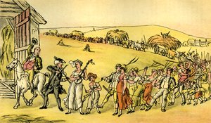 "Sadonkorjuukoti" tekijältä Thomas Rowlandson