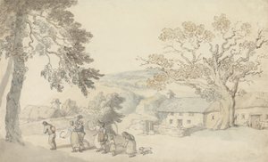 Harvesterit (kynä ja muste ja w/c kynällä paperille) tekijältä Thomas Rowlandson