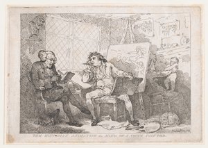 The Historian Animateing The Mind of A Young Painter, 1784., 1784. tekijältä Thomas Rowlandson
