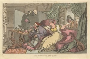 The Honey Moon The English Dance of Death, levy 13, 1. elokuuta 1814. tekijältä Thomas Rowlandson