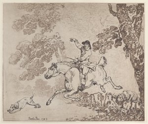Metsästäjä tekijältä Thomas Rowlandson