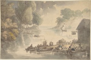 The Inn at the Ford tekijältä Thomas Rowlandson