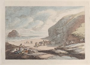 Lion Rock, Cornwall tekijältä Thomas Rowlandson