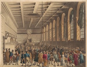 The Long Room, Custom House tekijältä Thomas Rowlandson