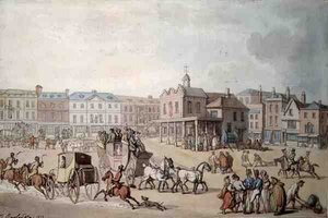 Market Place, Kingston-upon-Thames tekijältä Thomas Rowlandson