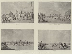 Derby-kilpailu sata vuotta sitten tekijältä Thomas Rowlandson