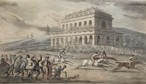 Rev. Dr. Syntax menettää rahansa Yorkin kilparatalla. tekijältä Thomas Rowlandson