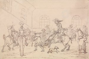 Ratsastuskoulu tekijältä Thomas Rowlandson