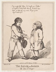 Merimies ja pankkiiri eli vaarassa oleva yritys, 28. lokakuuta 1799, 28. lokakuuta 1799. tekijältä Thomas Rowlandson