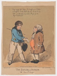 Merimies ja pankkiiri eli vaarassa oleva yritys, 28. lokakuuta 1799, 28. lokakuuta 1799. tekijältä Thomas Rowlandson
