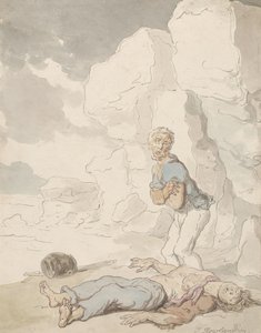 Haaksirikkoutuneet merimiehet tekijältä Thomas Rowlandson