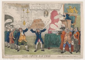 Valtion huutokauppa, 26. maaliskuuta 1784, 26. maaliskuuta 1784. tekijältä Thomas Rowlandson