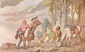 Tohtori syntaksin kiertue maalauksellista etsimässä, 1800-luku, 1907 tekijältä Thomas Rowlandson