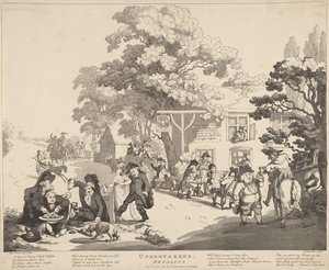 Hautausurakoitsijoiden juhlat tekijältä Thomas Rowlandson