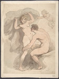 Venus, Anchises ja Cupid tekijältä Thomas Rowlandson