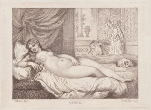 Urbinon Venus, 1799, 1799. tekijältä Thomas Rowlandson