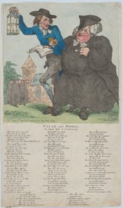 Kirkkoherra ja Mooses, 8. elokuuta 1784, 8. elokuuta 1784. tekijältä Thomas Rowlandson