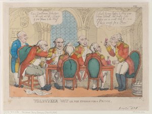 Vapaaehtoinen Wit or Not Inough for a Prime, 21. toukokuuta 1808., 21. toukokuuta 1808. tekijältä Thomas Rowlandson