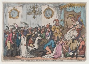 Votaries of Fashion in the Temple of Folly, 25. elokuuta 1808, 25. elokuuta 1808. tekijältä Thomas Rowlandson