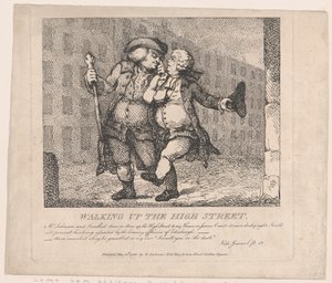 Walking Up the High Street, Edinburgh Boswellin maalaukselliset kaunokaiset, F..., 15. toukokuuta 1786. tekijältä Thomas Rowlandson