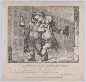 Walking Up the High Street, Edinburgh Boswellin maalaukselliset kaunokaiset, F..., 15. toukokuuta 1786. tekijältä Thomas Rowlandson