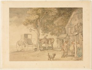 Hevosten juotto tekijältä Thomas Rowlandson