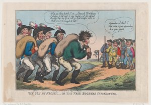 We Fly By Night, Or The Free Booters Intercepted, 27. elokuuta 1808., 27. elokuuta 1808. tekijältä Thomas Rowlandson