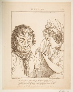 Itkevä Le Brun Travested eli Karikatyyrit Passioista, 21. tammikuuta 1800. tekijältä Thomas Rowlandson