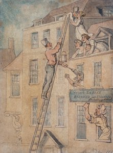 "Nuoret naiset, jotka ovat koulutettuja ja koulutettuja", 1803 tekijältä Thomas Rowlandson