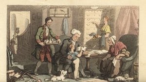 Nuori poika tunneilla tutorin ja isoäitinsä kanssa tekijältä Thomas Rowlandson