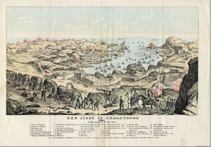 Le siege de Sebastopol (1854-1855) - Sevastopolin piiritys - Sinclair, Thomas S. (n. 1805-1881) - 1855 - Litografia, akvarelli - 30,5x43,6 - Yksityiskokoelma