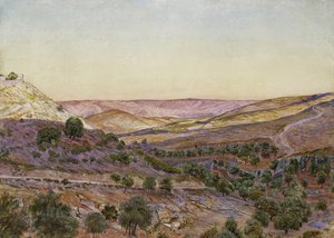 Moabin kukkulat ja Hinnomin laakso, 1854 (vesiväri ja vartaloväri)
