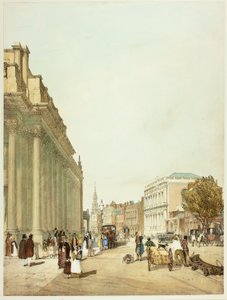 Board of Trade, Whitehall, Downing Streetiltä, levy kahdeksan julkaisusta Original Views of London sellaisena kuin se on tekijältä Thomas Shotter Boys