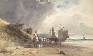 Figuurit rannalla, Pohjois-Ranska, 1830. tekijältä Thomas Shotter Boys