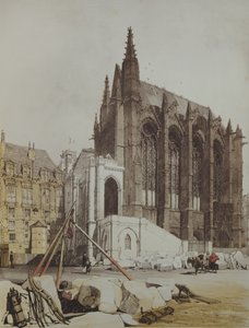 La Sainte Chapelle, maalauksellisesta arkkitehtuurista Pariisissa, julkaistu 1839 tekijältä Thomas Shotter Boys