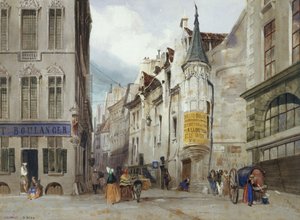 Rue Bailleulin ja Rue Jean Tisonin risteys, nykyinen 1. arrondissementti, Pariisi. tekijältä Thomas Shotter Boys
